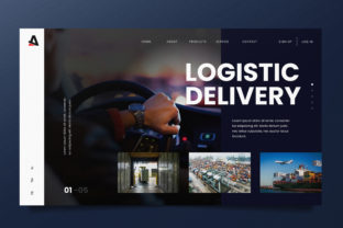 Logistic Web Header Design for Modern Projects