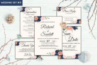 Wedding Invitation Set 13 Floral Style: A Versatile Digital Stationery Solution