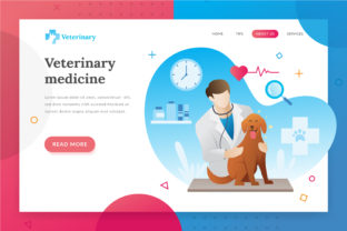 What is a Veterinarian Landing Page Illustration?